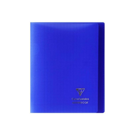 Clairefontaine Koverbook - Cahier polypro 17 x 22 cm - 96 pages - grand carreaux (seyes) - bleu marine