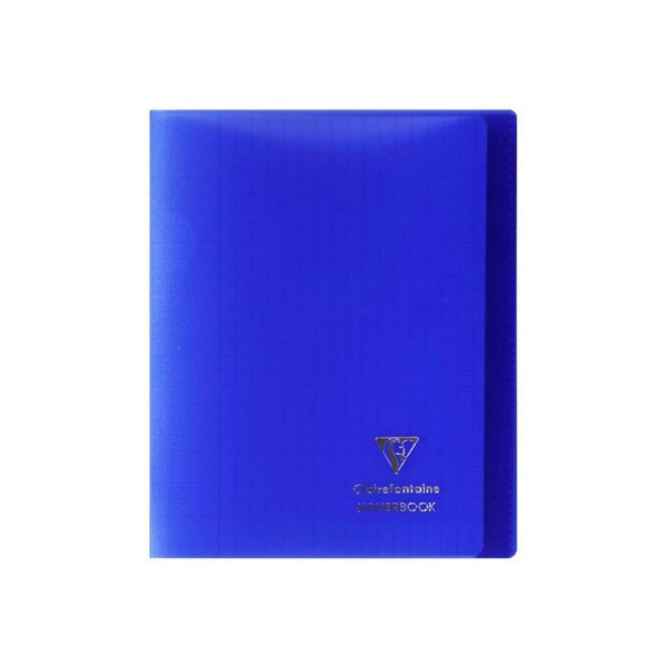Clairefontaine Koverbook - Cahier polypro 17 x 22 cm - 96 pages - grand carreaux (seyes) - bleu marine