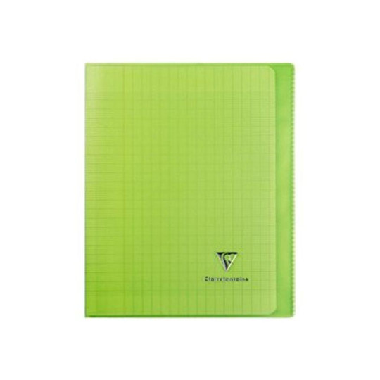 Clairefontaine Koverbook - Cahier polypro 17 x 22 cm - 96 pages - grands carreaux (Seyes) - vert